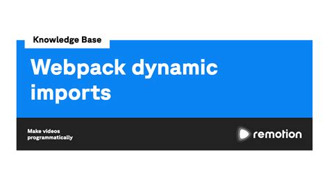 In this case, since the Modal component only displays if a user clicks a button, we can defer loading in that bundle until the user triggers that action, thus saving bandwidth on the initial page load. . Webpack import dynamic path